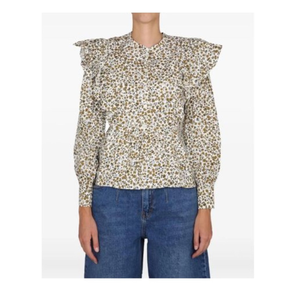 Pferdgarten Floral Ruffle Sleeve Top, brand new